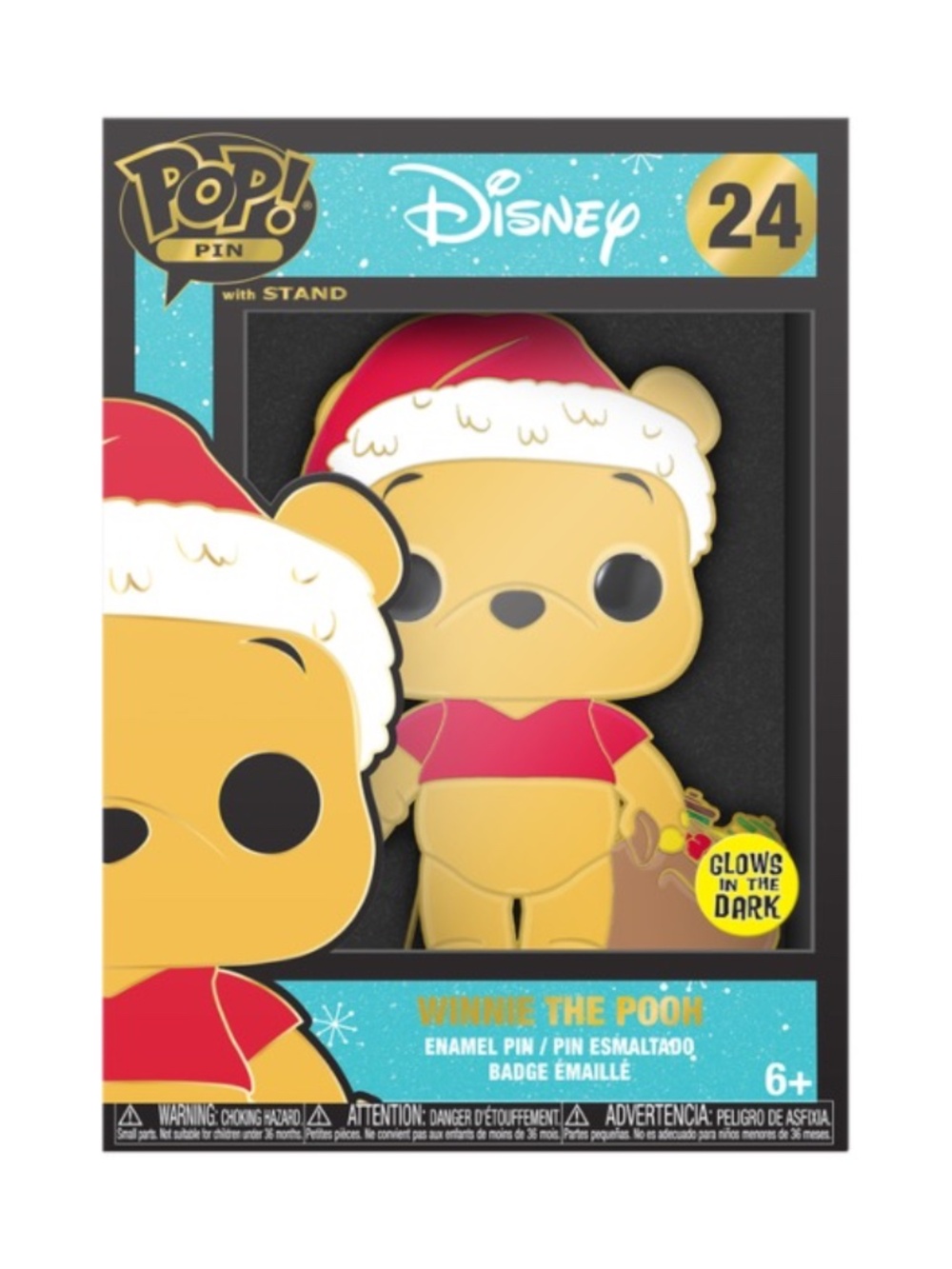 Funko Pop! x Disney Holiday Winnie the Pooh Glow-in-the-Dark 4" Enamel Pin